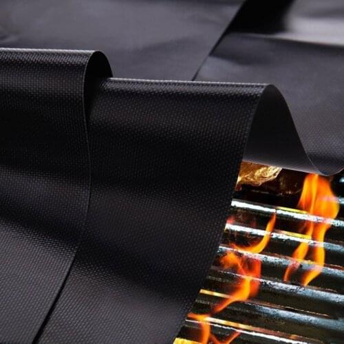 1 Pcs Non-Stick BBQ Grill Mat Practical Heat-Resistant Outdoor Barbecue Accessories Easy Clean Glass Fiber Baking Mat 40 * 33cm