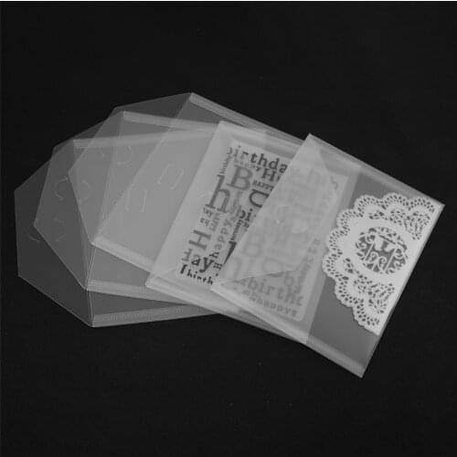 10PCS/Set Plastic Sheet Large Stamp&Die Storage Pokets PVC 18x13cm Clear Transparent For Stamp Cutting Dies Collection New 2019