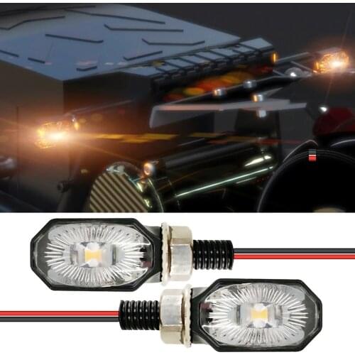 2Pcs Universal Mini Traffic Motorcycle Warning Light Easy Installation Motorcycle Turn Signal Flashers Refitting Accessories