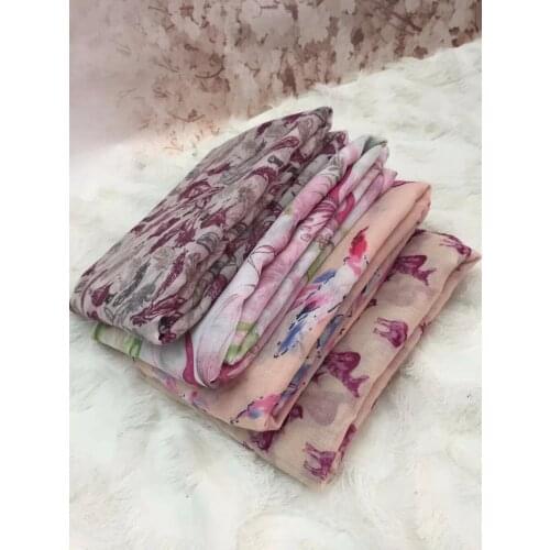 2018 Fashion Animal Print Scarves And Shaws Women Bird Print Scarf Wrap Hijab Muffler 5 Design Free Shipping