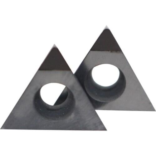 2PCSTCGT090204 CBN Carbide Inserts for CNC Lathe Turning Parts for Aluminum Machining