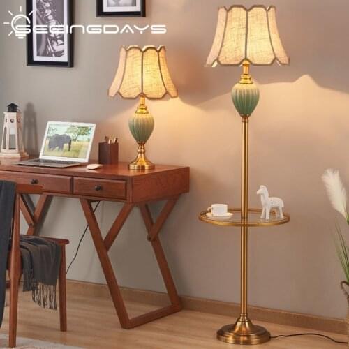 40x160cm Green Ceramic Floor Lamp for Living Room Study Bedroom Bedside Lamp Luxury Ceramic Vertical Table Lamp