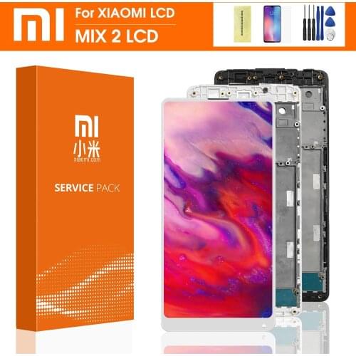 5.99" Original For Xiaomi Mi Mix 2 ROM-8GB Full Ceramic Unibody Version LCD Display+Touch Panel Digitizer Frame Replacement