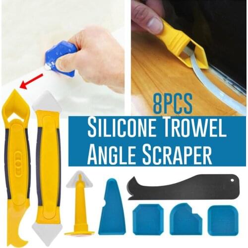 8pcs Silicone Sealant Tool Caulk Remover Grouting Mastic Finishing Smoothing kit