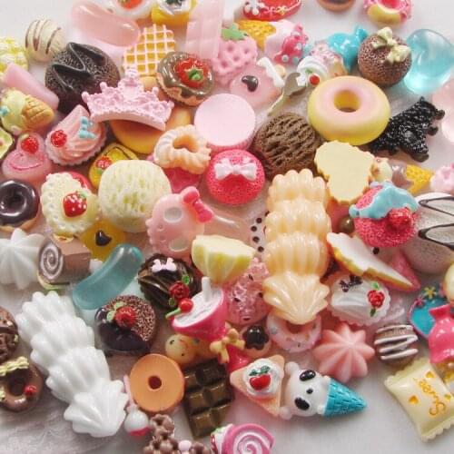 Free shipping 10pcs Mobile beauty DIY resin accessories Accessories Japanese cartoon-based simulation cream dessert each child