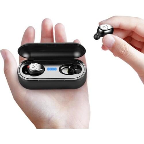 Wireless Earphone Bluetooth V5.0 F9 TWS Headphone LED Display With 2000mAh Power Bank Headset With Microphone PK Q32 G6S