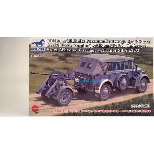 BRONCO CB35209 1/35 Kfz12(Early Version) & 2.8cm sPzB41 w/Trailer Sd.Ah.32/2