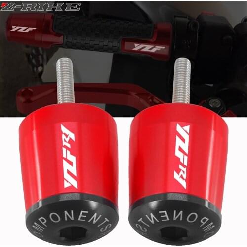 CNC 22MM Motorcycle Handlebar Grips Handle Bar Cap End Plugs For YAMAHA YZF R1 YZFR1 YZF-R1 YZF-R1M 2015 2016 2017 2018-2021