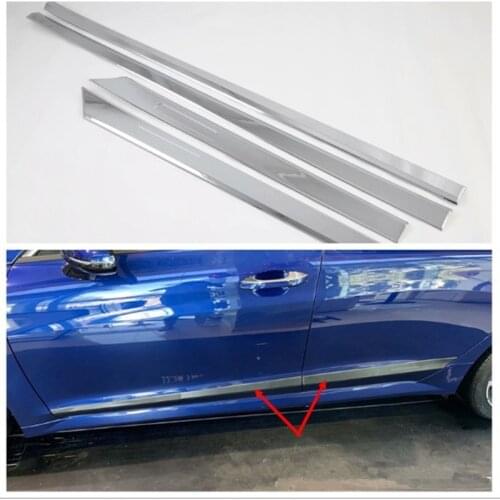 For KIA K5 2020 Car Body Side Door Moulding Trim Cover Chrome ABS Car Styling Moldings Decoration