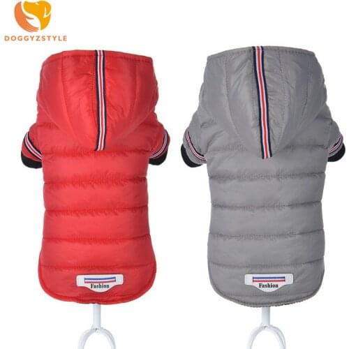 DOGGYZSTYLE Waterproof Pet Dog Clothes Down Jacket Dogs Hooded Coat Puppy Costume For Yorkshire Chihuahua XL