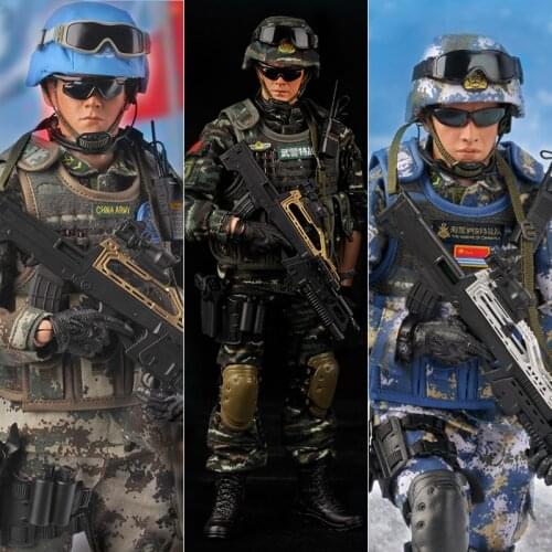 Viikondo Chinese Army 1/6 Scale Peace Mission Armed Police Policeman Corps, Army menr&12 inch Action Figure Toys for Adult Gifts