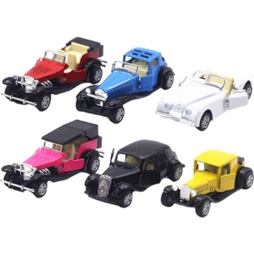 6Pcs Pull-Back Car Classic Gifts Car Model Mini 1/64 Scale Vehicle for Interactive Play Metal Alloy Model Car Kid Gift Boy Toys