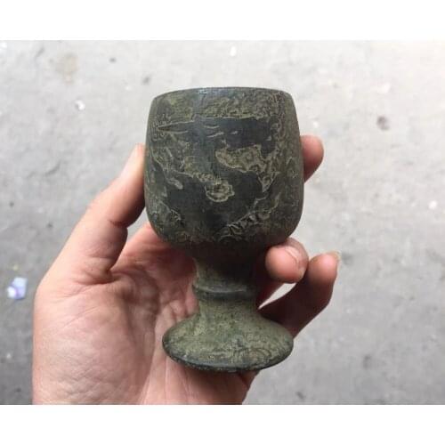 China Exquisite Old Jade Cup Embossed Shouzi Jade Cup Longtu Cup Household Decoration