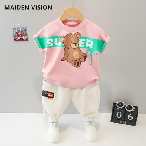 Newborn infant Outfits Cute Little Girl Cartoons Shorts Set Summer 2 Piece Set Cotton Boys Clothing Set Girls Casual Boy suit