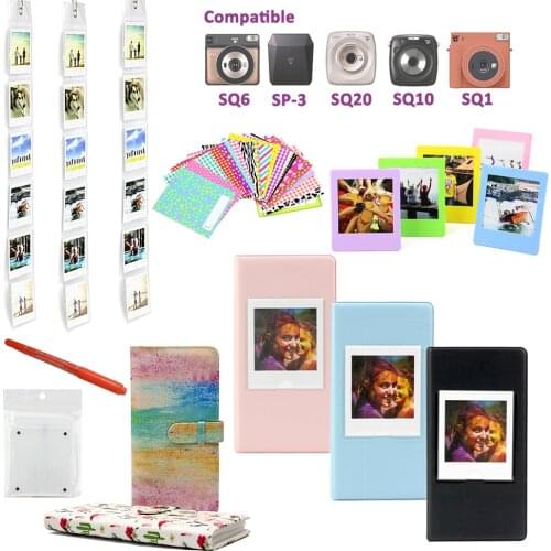Square Photo Album Color Book / Wall Album /Stickers For Film Paper of Fujifilm Instax SQ6 SQ10 SQ20 Camera & Share SP-3 Printer