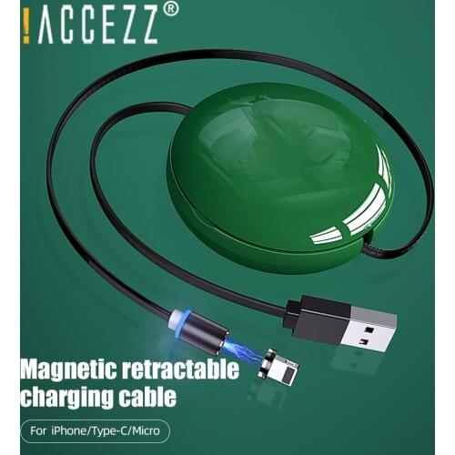 !ACCEZZ Magnetic Cable Fast Charging Micro USB Type C Magnet Charger Mobile Phone Cable For iPhone 11 X Samsung Android USB Cord
