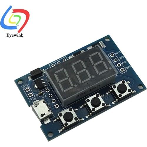 Micro USB DC 2CH Adjustable PWM Signal Generator Duty Cycle Pulse Frequency Module Digital LED Display Tube DC 5V 12V 24V DIY