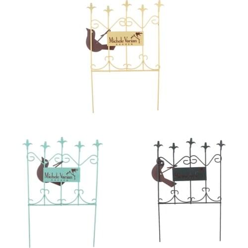 Miniature Metal Gate 1/12 Scale Accessories for Fairy Garden Dolls House Decoration