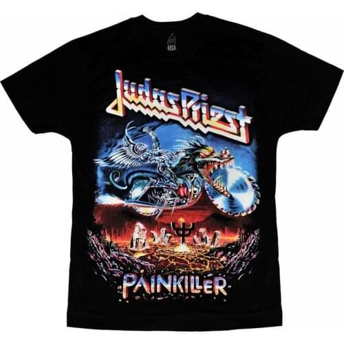 Hard Rock Punk Metal Punk Band Judas Priest Painkiller Men Unisex T-shirt T Shirt Hot Topic Men Short Sleeve PLUS SIZE
