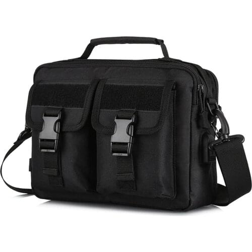 Protector Plus Outdoor Multifunction Tactical Messenger Bag Mens Waterproof Crossbody Shoulder Briefcase with USB Port