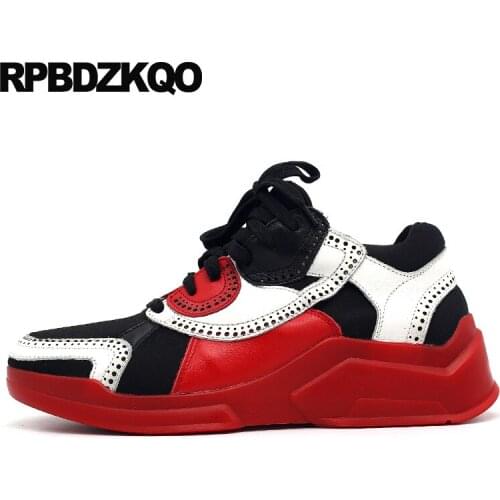 Creepers Brogue Designer Shoes Men Luxury 2021 Genuine Leather Platform Brand Trainers Fashion Sneakers Runway Skate Big Size