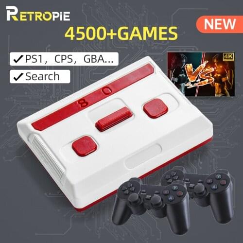 RETROPIE New J60 HD Video Game Console PS1 Built-in 4500 Retro Games RK3128 Arcade Support Multiplayer Games Childrens Gifts