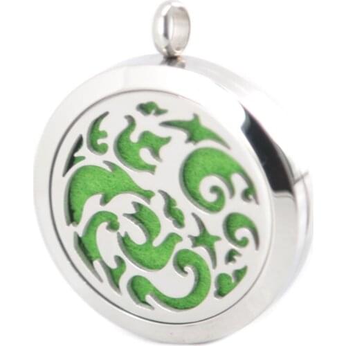 New Arrive Aromatherapy Essential Oil Surgical Stainless Steel Perfume Diffuser Locket Necklace Pendant