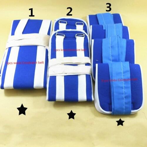 Constraint with bedridden patients Limb restraint glove strap Wrist ankle knee foot waist straps hand Fixing band belt