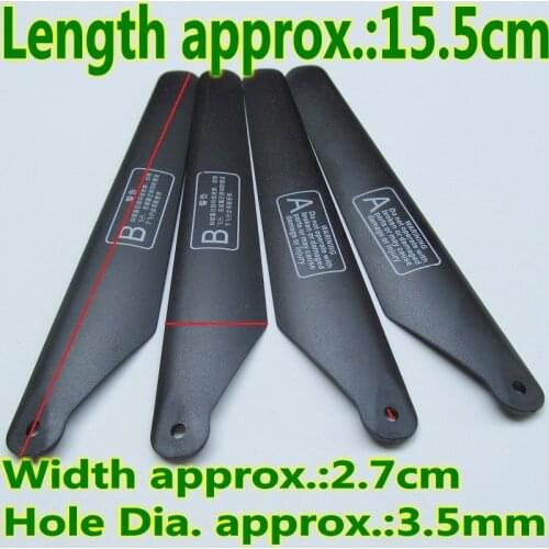 4PCS 2A 2B LiHuang LH109 Original Main Blades Porpellers Rotors Helicopter Rc Spare Parts Part hobby Model Accessories