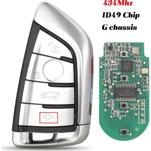 Jingyuqin Original 4Buttons 434Mhz Remote Smart Car Key ID49 Chip G Chassls For BMW CAS4 CAS1 2 3 4 5 6 7 X5 X6 2011-2017