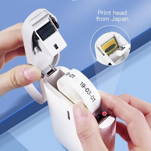 Portable Bluetooth Mini Label Printer Sticker Barcode Wireless Thermal Label Printer Inkless Pocket Mobile Phone for Android iOS