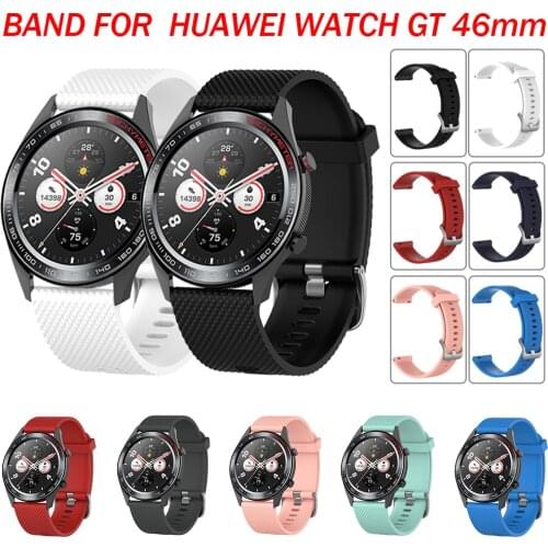 22mm New Sport Silicone Strap for HUAWEI WATCH GT 46mm Wrist Band Bracelet Watchband Replaceable Straps Correa Accessories Bands
