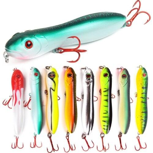 Fishing Lure Floating Wobblers 10.5cm The Best Pencil Popper Splashing Top Water Floating Lifeliked Artificiais Action Hard Bait