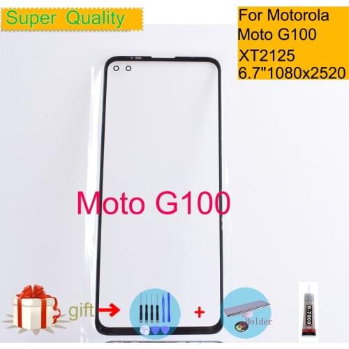 For Motorola Moto G100 XT2125 Touch Screen Front Outer Glass Panel Lens For Moto G100 LCD Glass Replacement