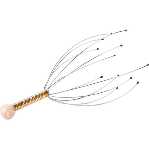 Steel Claw Massager Octopus Head Scalp Neck Equipment Stress Relaxation Tools Promote Blood Circulation Tool