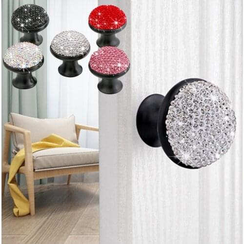 Rhinestones Handles for Furniture Kitchen Drawer Handles Mushroom-shaped with Diamonds Cabinet Handles Crystal Drawer Knobs