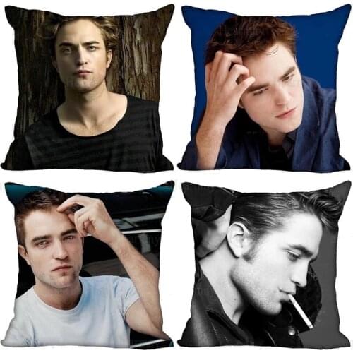 The Twilight Robert Pattinson Pillowcase Bedroom Home Decorative Pillow Cover Square Zipper Pillow Cases Double-sided Printing
