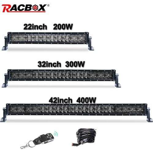 Ledbar Offroad 5D 22'' 32'' 42'' 200W 300W 400W LED Light Bar Curved Work Lamps Headlight For Auto Truck 4x4 4WD ATV SUV 12V 24V