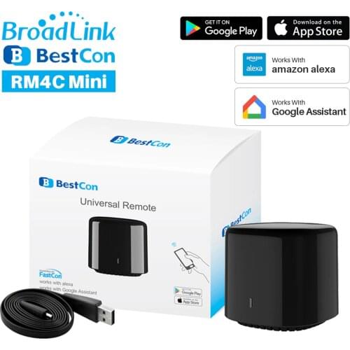 BroadLink BestCon RM4C Mini Universal WiFi IR 4G Remote Control Smart Home Automation Switch Works With Alexa Google Assistant