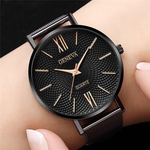 Zegarek damski Women Watches 2020 NEW Luxury Ladies Watch GENEVA Watches Women Unique Simple Designer Wristwatch reloj hombre