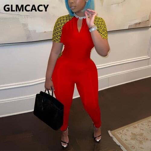 Women Short Sleeve Slim Jumpsuit Causal Streetwear Overalls