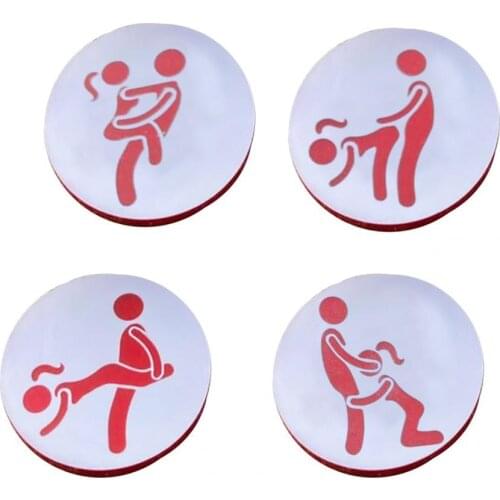 4Pcs/Set Fun Golf Marker Innovative Printing Pattern Wooden Golf Location Marker Outdoor Decoration