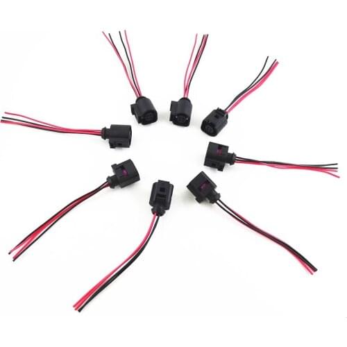 8Pcs Water Temperature Sensor Plug Cable For Passat B5 Golf MK5 MK6 Beetle Eos A3 A4 A6 TT Seat Leon 4B0973712 4B0 973 712