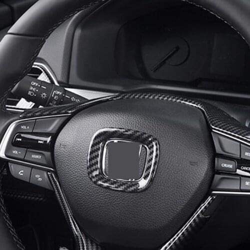 For Honda Accord 10th 2018 2019 Accessories ABS Chrome Car Middle Steering Wheel Button Frame Trim Cover Car Styling 1Pcs