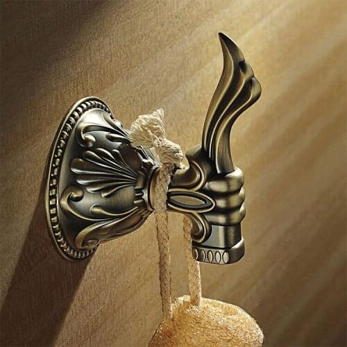 Antique brass solid brass copper Robe hook bathroom Clothes hook Bathroom accessories-MD7504