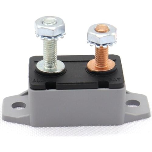 12V/24V 5-50A Automatic Reset Circuit Breaker With Cover Stud Bolt Type Screw For Battery Charger Truck Buse Electric Car Engine