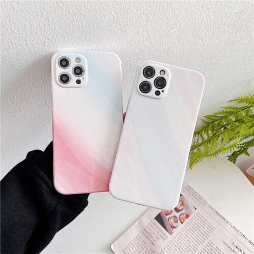 Glitter Gradient Phone Case For iPhone 12 11Pro Max MINI XR XS X 7 8 Plus SE 2020 Soft Shockproof Bumper IMD Back Cover