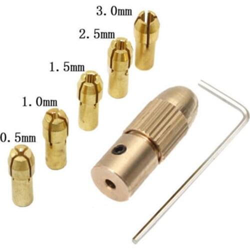 7Pcs/Set 2/2.35/3.17 Mini Drill Chuck Collets Set of Quick Chuck For Electric Motor Shaft Drill Bit Tool Drill Chuck Adapter