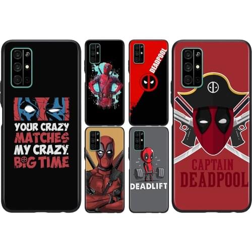 Deadpool Marvel Cool For Huawei Honor 50 SE V30 View 20 V20 30i 30S 30 20S 20E 20i 20 Lite Pro Plus Black Phone Case