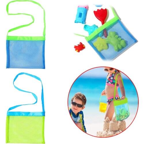 Childrens Beach Toys Storage Bag Play Sand Tools Beach Net Bag Casual Mesh Solid Beach Bag Casual Swimming Bags #P2